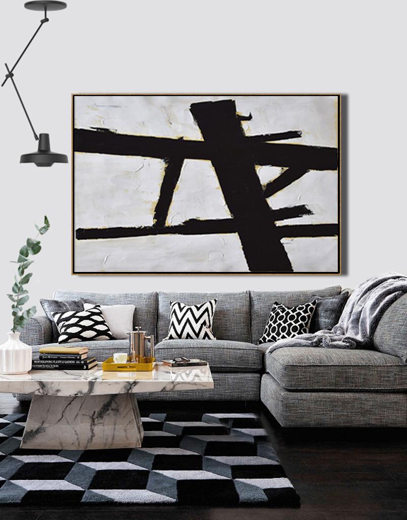 Horizontal Palette Knife Minimalist Art #C1Z - Click Image to Close